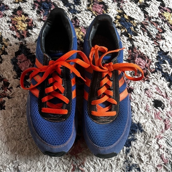 Adidas City Series New York Knicks Big Apple NBA Blue Orange Sneakers Mens 8